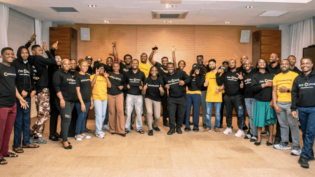 A picture showing all of Cleva's employees at our offsite retreat.